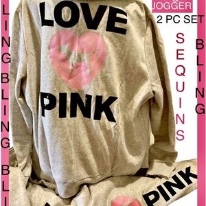 New Victorias sect pink“ORIGINALS” BLING HOODIE,JOGGERS OR LEGGINGS & T SHIRT 3